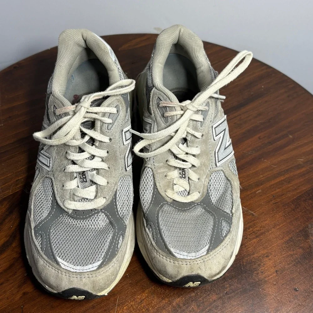New Balance Running Shoes Womens 6.5 Gray 990v3 W990GL3 Made in USA Suede Mesh‎